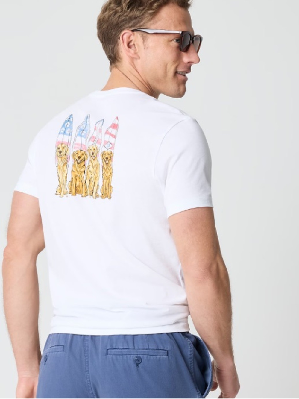 J crew Surfing dogs graphic tee